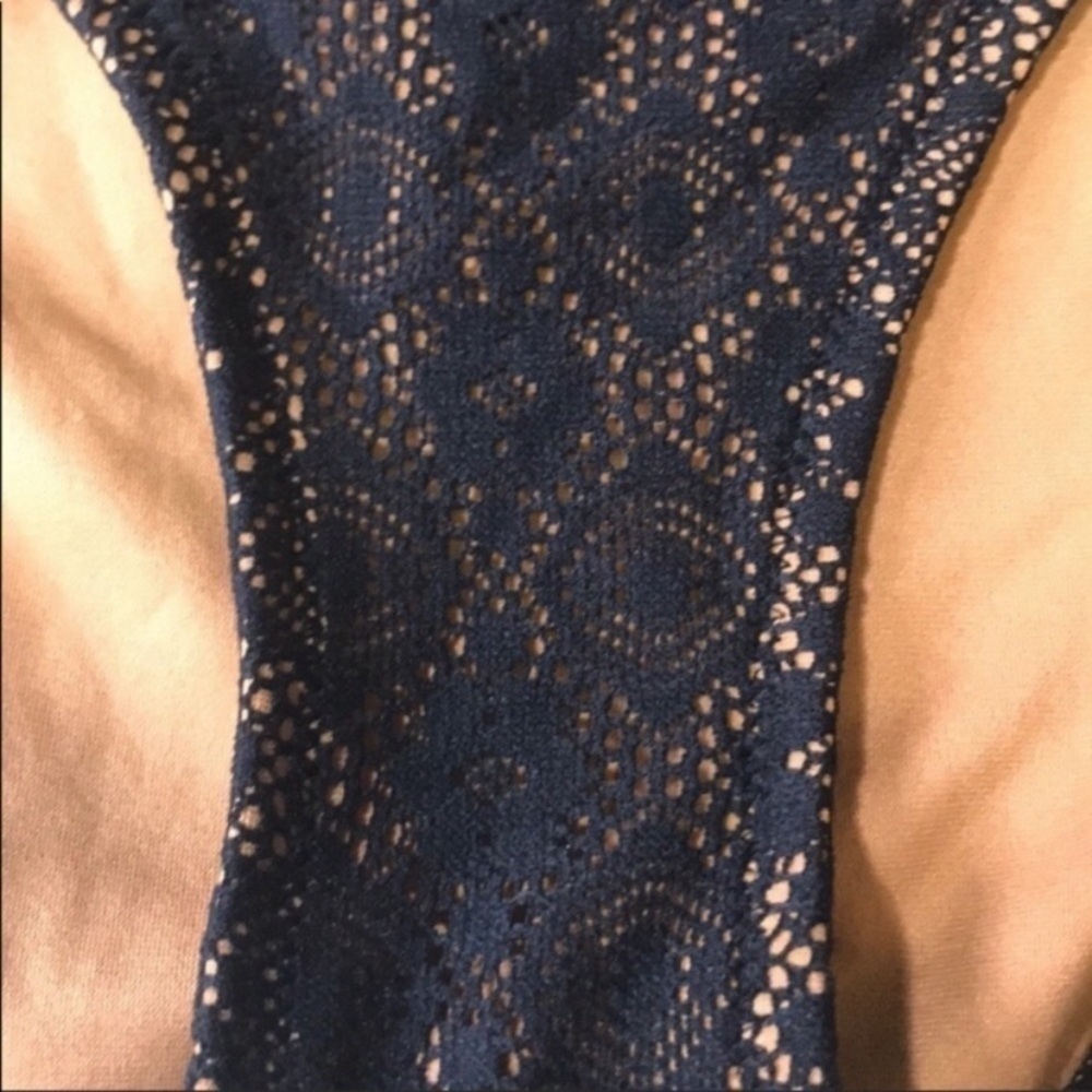 Mossimo Black Lace Bikini Bottoms Small Tie Side Swim - Picture 3 of 4